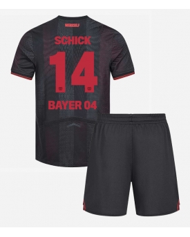 Billige Fotballdrakt Bayer Leverkusen Patrik Schick #14 Replika Hjemmedraktsett Barn 2025-26 Kortermet (med bukser)